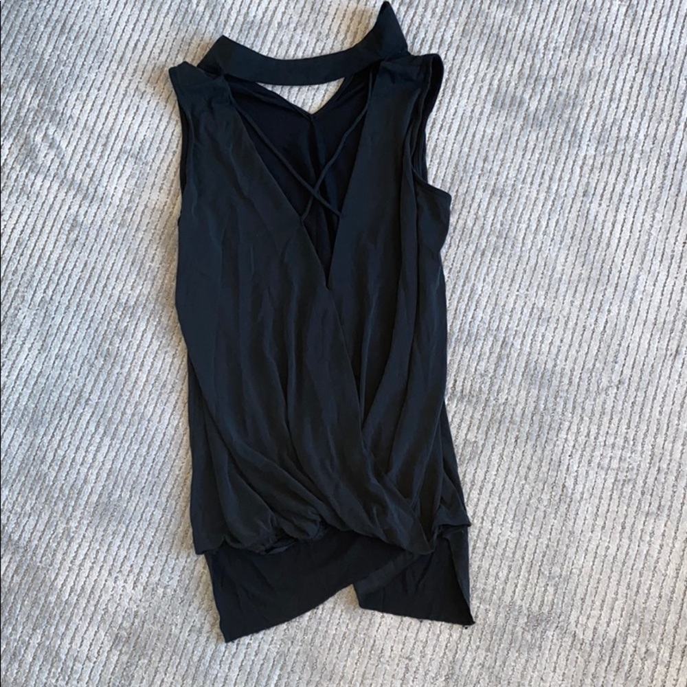 NWOT High neck draped top